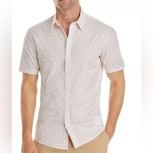 Michael Kors Men's Slim-Fit Patterned Shirt. Button-down Size Medium